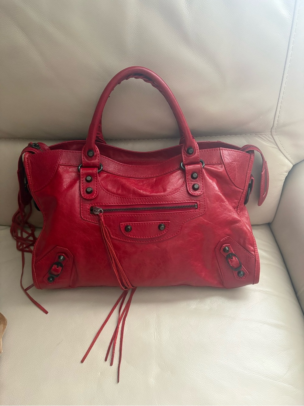 Red City Bag Style Handbag